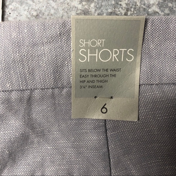 Gap 2 tone chambray blue linen cotton short shorts size 6 - Picture 5 of 5